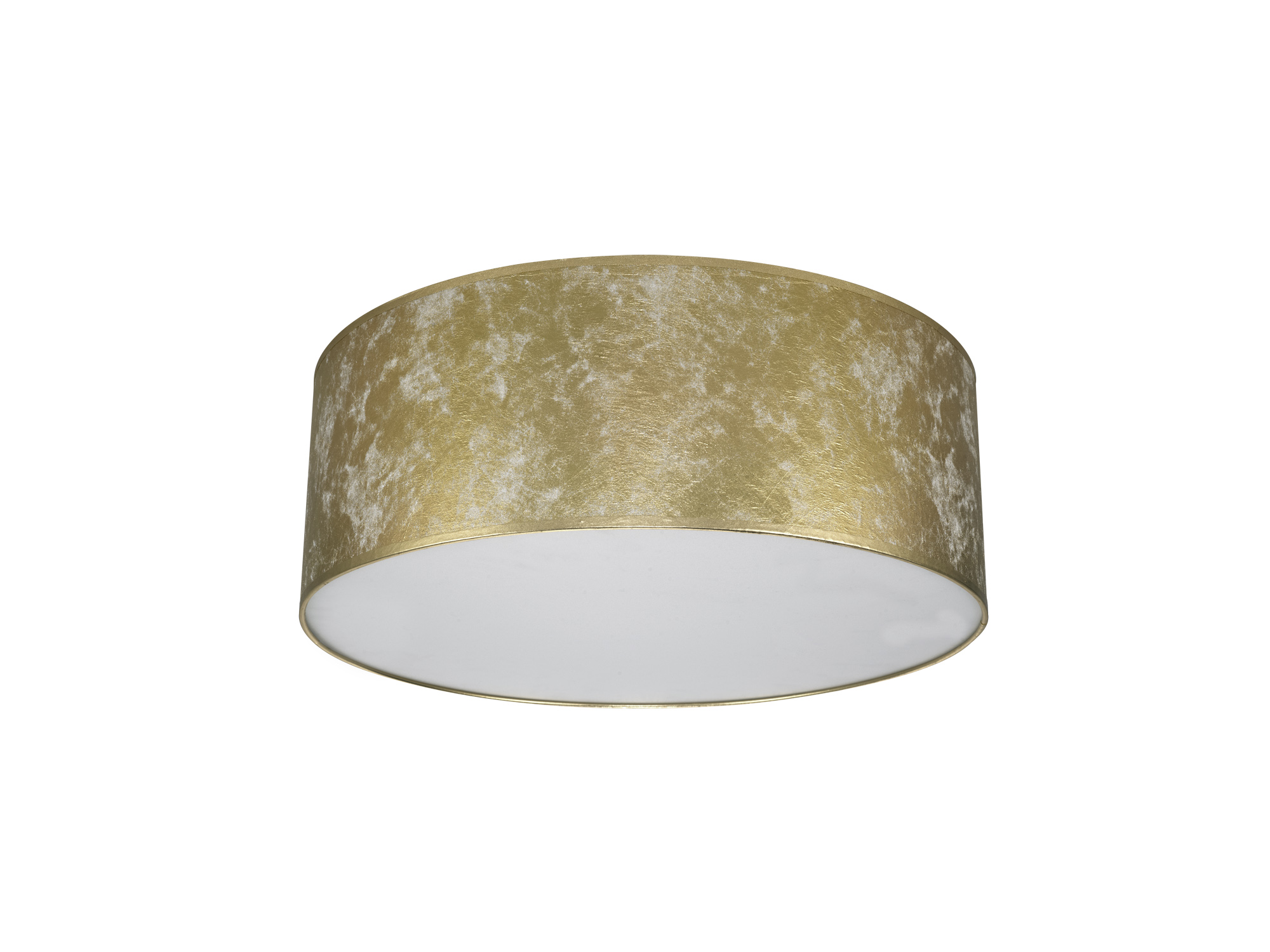 Baymont 60cm Flush 3 Light Gold Leaf, Frosted Diffuser DK0629  Deco Baymont WH GL